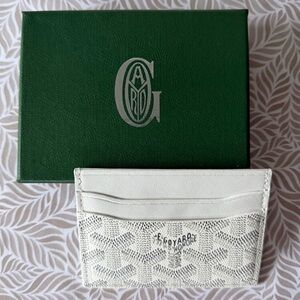 Goyard White Card Holder w/ Receipt